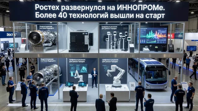 Ростех развернулся на ИННОПРОМе. Более 40 технологий вышли на старт